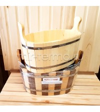 Шайка для бани овальная, 15л, 20л, 30л (липа)