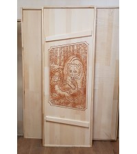 Дверь для бани из дерева липы