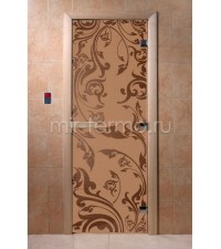 Дверь для бани "Венеция бронза матовая" (стекло)