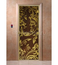 Дверь для бани "Венеция бронза Luxury Gold" (стекло)